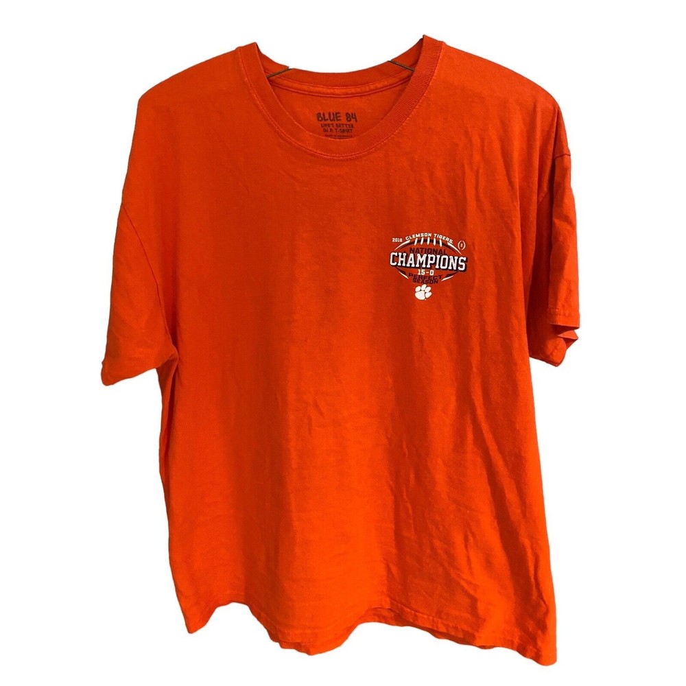 Blue 84 mens XL graphic t shirt University of Clemson Tigers 2018 National Champ